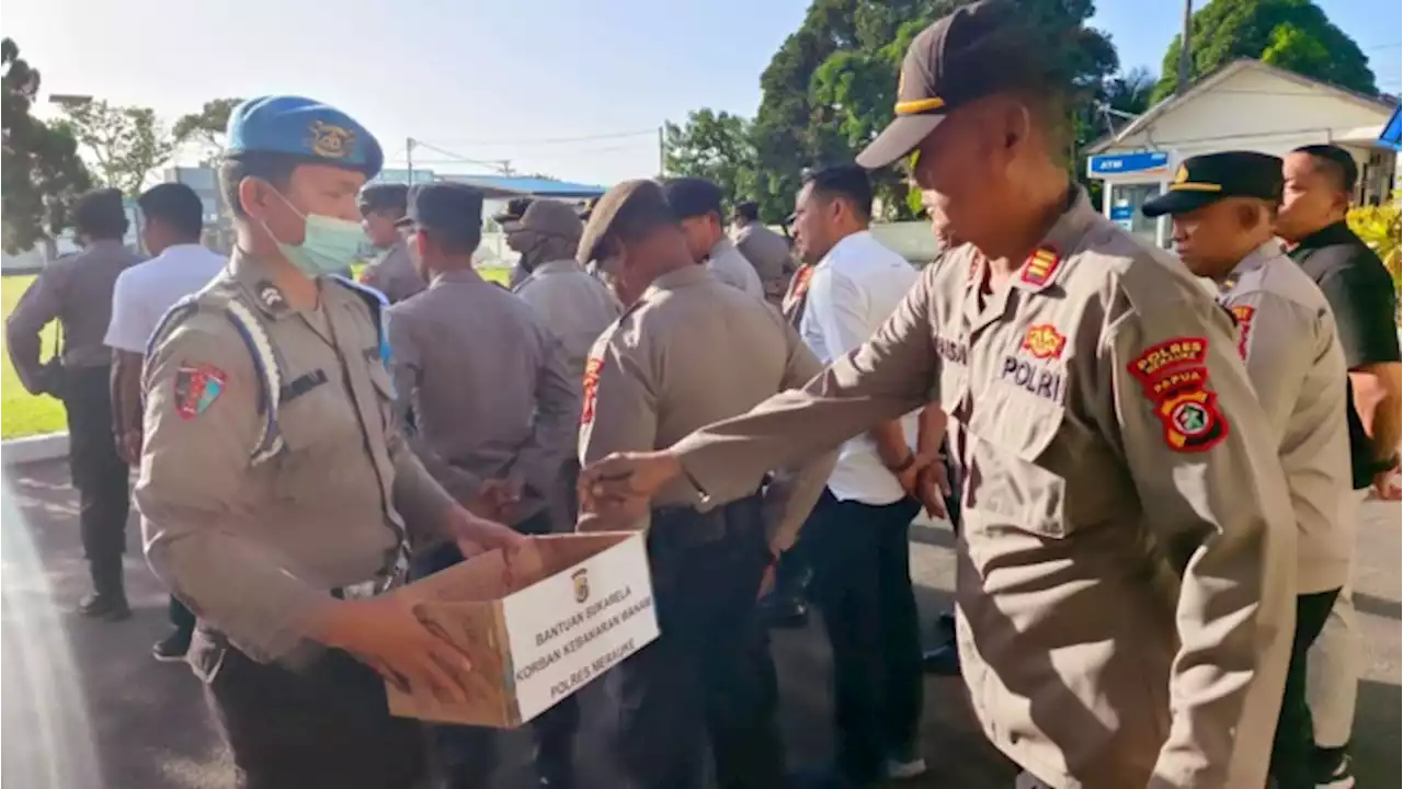 Polres Merauke Galang Bantuan Korban Kebakaran di Wanam