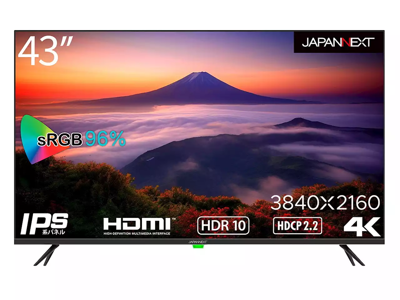 JAPANNEXT、デジタルサイネージとしても使える43型/55型4Kモニター