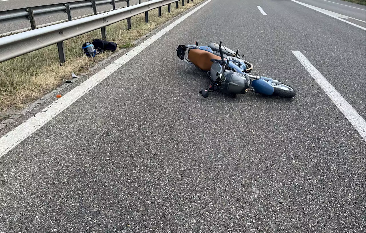 Mörschwil SG / A23: Motorradfahrerin (20) bei Selbstunfall verletzt