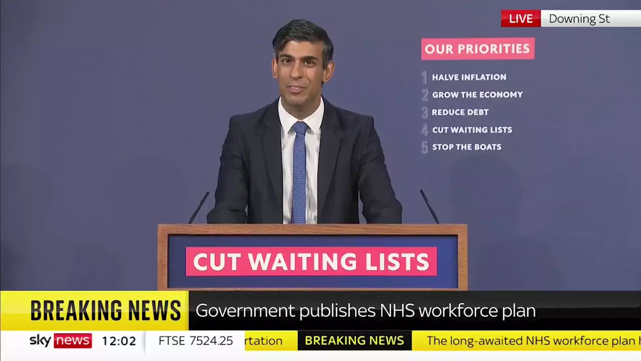 Politics latest: Sunak setting out his NHS plan on 'hugely important day'; Labour 'actually relieved'