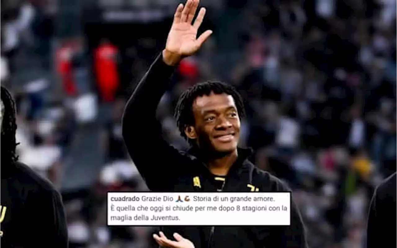 Juventus, il saluto di Cuadrado