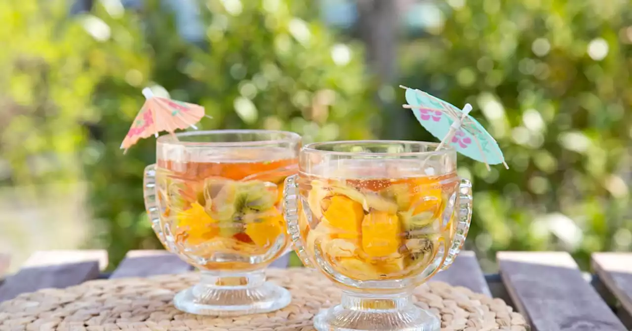 Take your taste buds on a vacation with this tropical fruit sangria