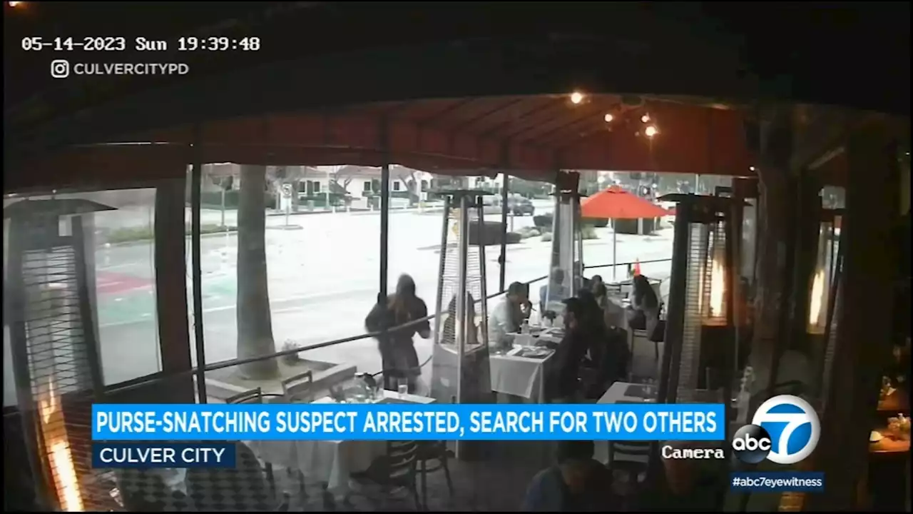 Suspect in Culver City restaurant purse snatching arrested; 2 others still at large