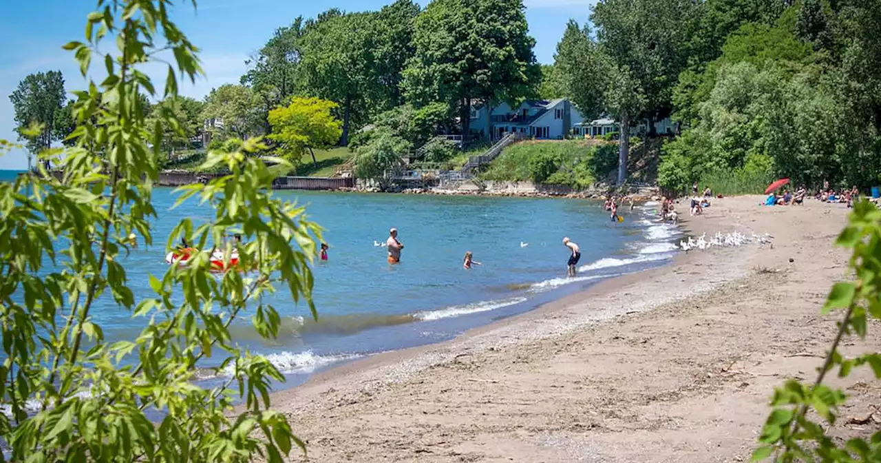 This beach in Ontario is a popular swimming spot with a beautiful sandy shore