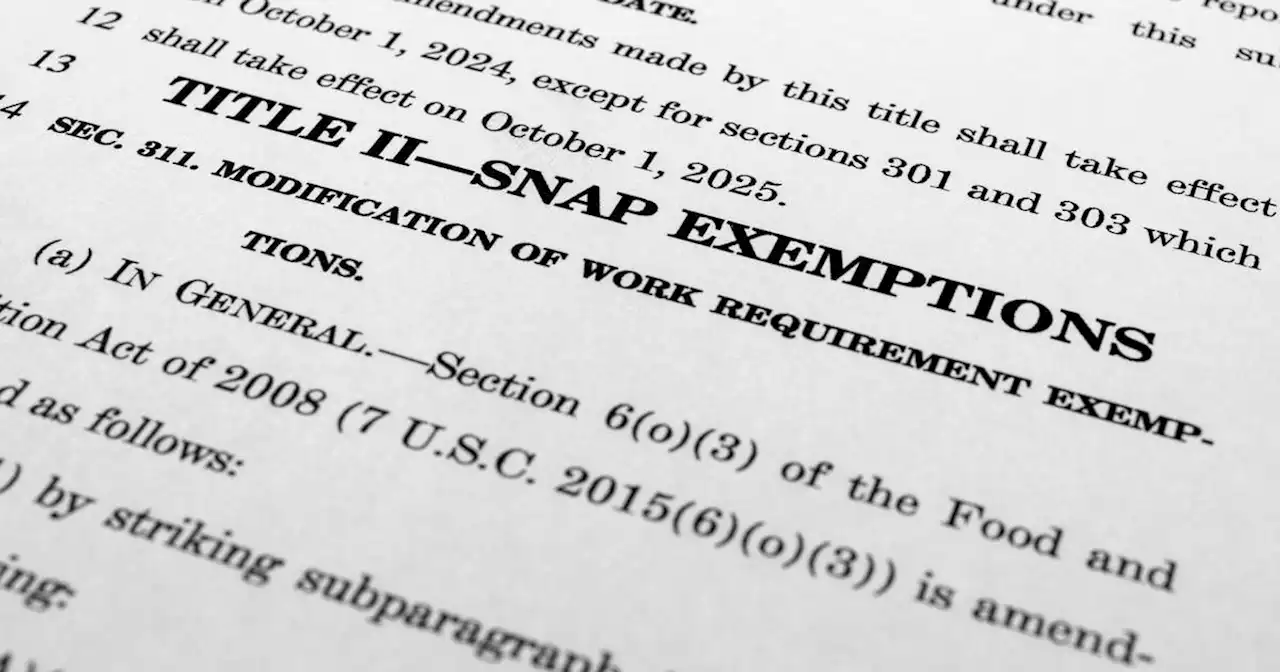 Debt deal imposes new work requirements for SNAP benefits