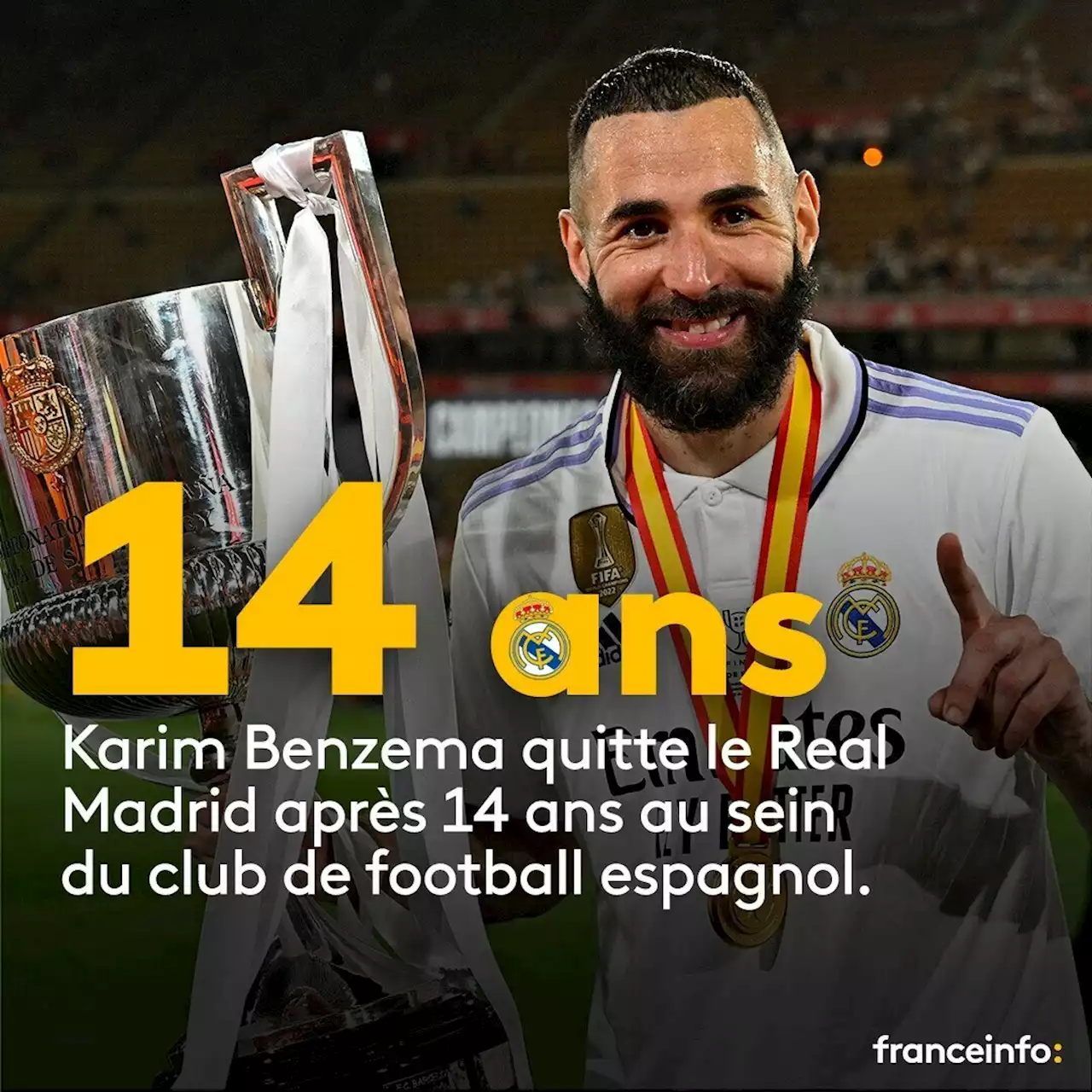 Football : après 14 ans au club, Karim Benzema quitte officiellement le Real Madrid