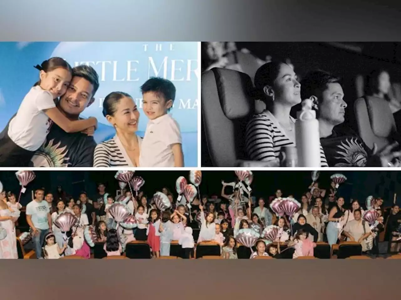 Dingdong Dantes and Marian Rivera hold special screening of 'The Little Mermaid' for family and friends