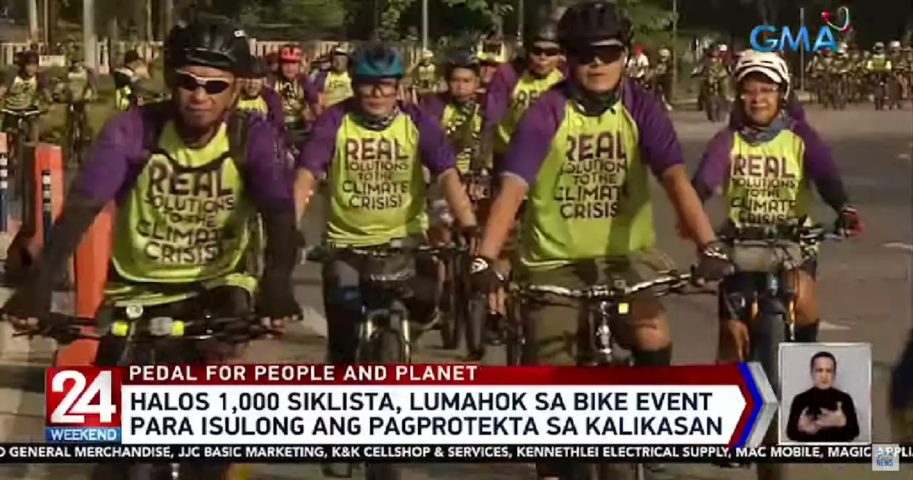 Around 1,000 cyclists ride bikes in Quezon City to call for climate action