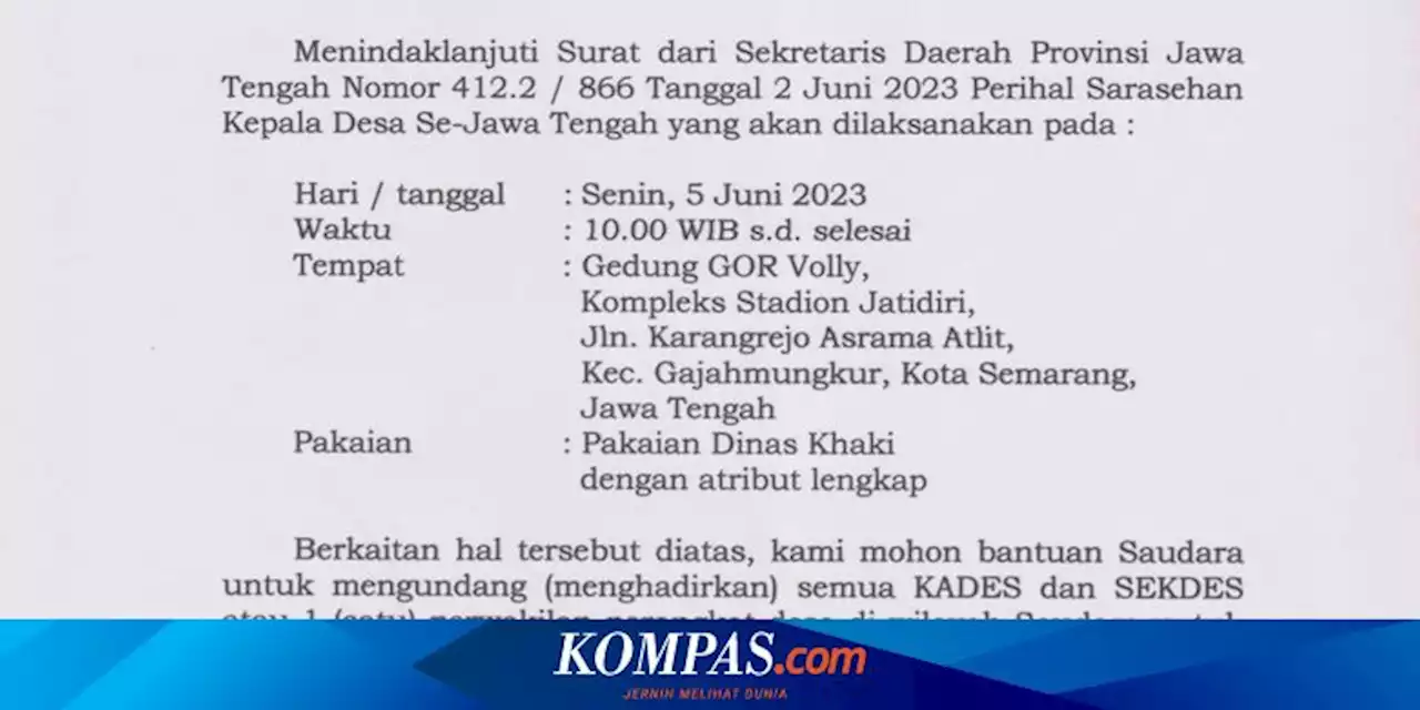 Ratusan Kades dan Sekdes Berangkat ke Semarang Besok, Hadiri Sarasehan Kades se-Jateng