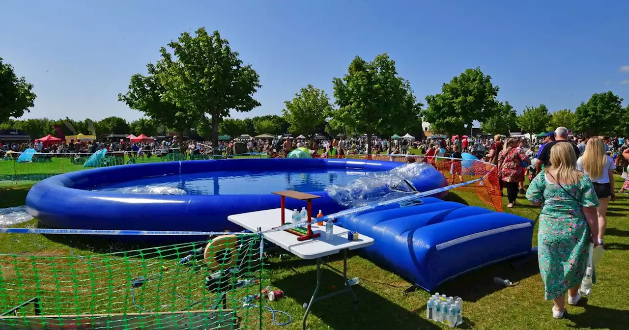 Horror at festival as young boy in inflatable zorb ball 'swept up into air'