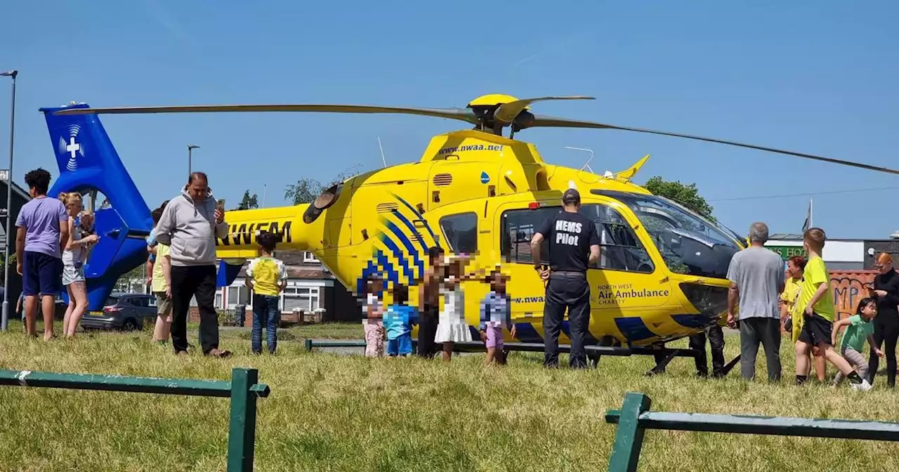 Woman, 35, arrested after child, 11, mauled in dog attack on Manchester estate