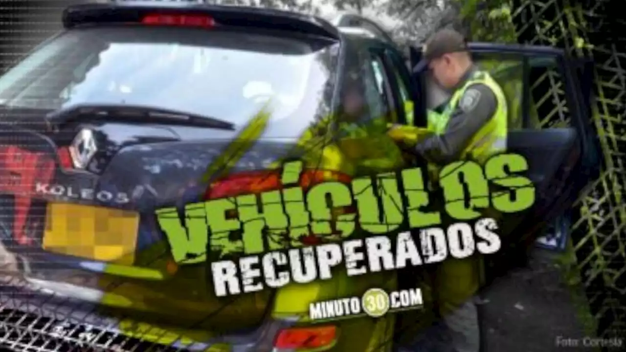 Conozca los automotores que fueron recuperados recientemente por la Policía