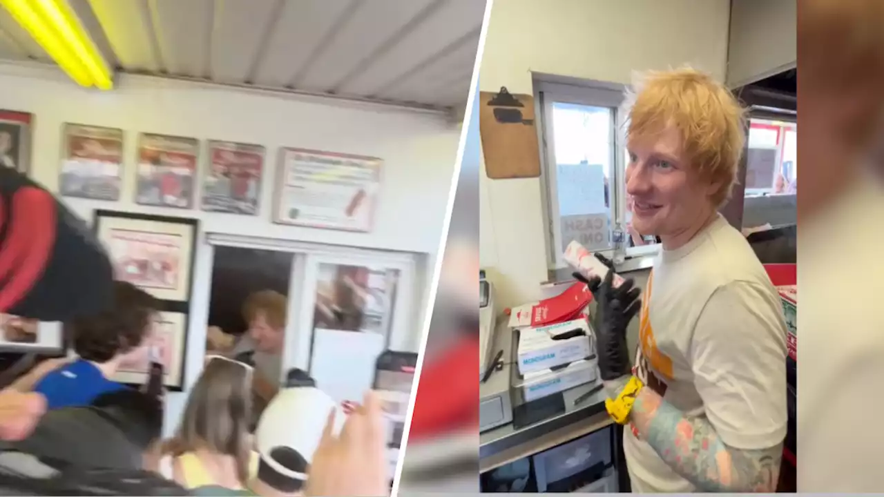 Ed Sheeran Surprises Fans While Working at Cheesesteak Restaurant in Philadelphia