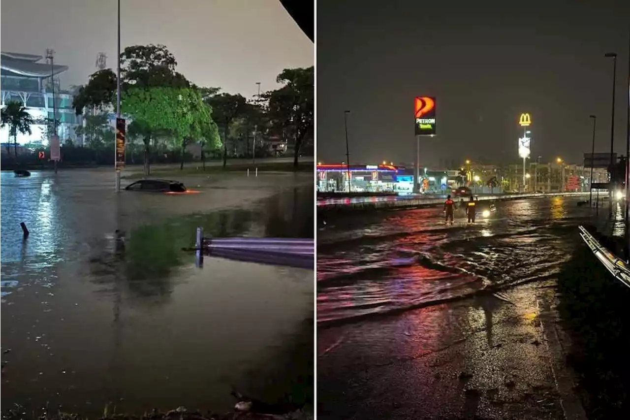 Woman trapped in car in Klang flash flood