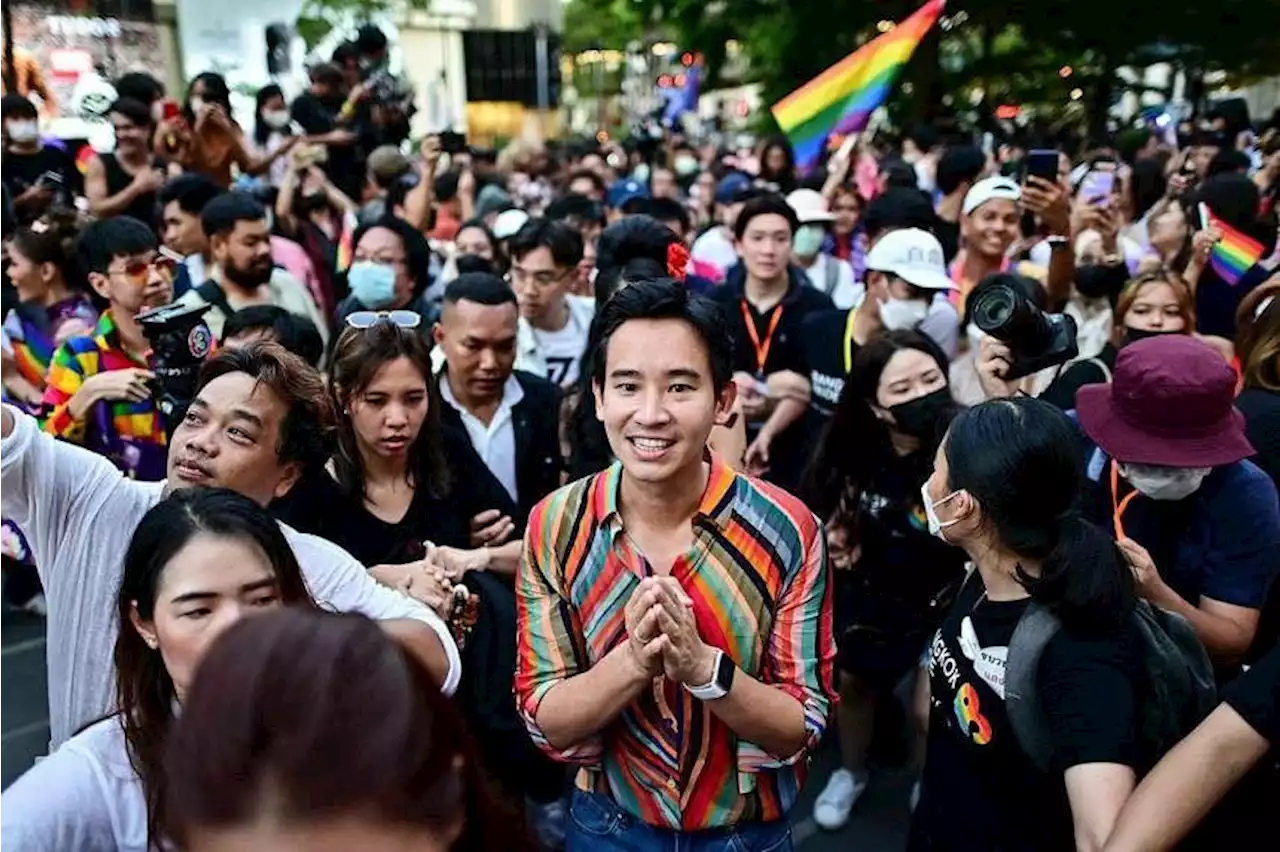 Thai PM front runner Pita attends Pride parade, promising same-sex marriage, gender identity rights