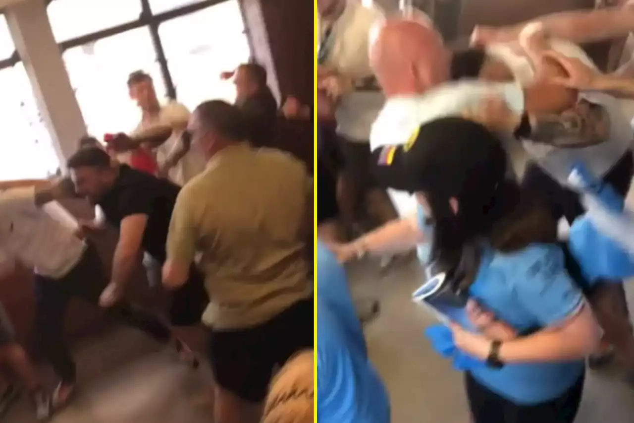 Man United and Man City fans filmed fighting at Wembley after FA Cup final