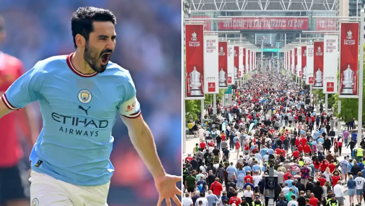 Wembley chaos made hundreds of Man City and Man Utd fans miss Gundogan's first goal