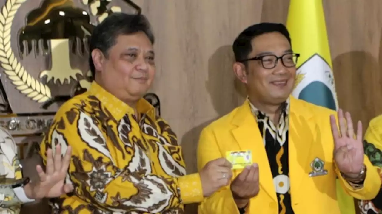 Airlangga Minta Ridwan Kamil Menangkan Golkar di Jabar, Banten dan DKI