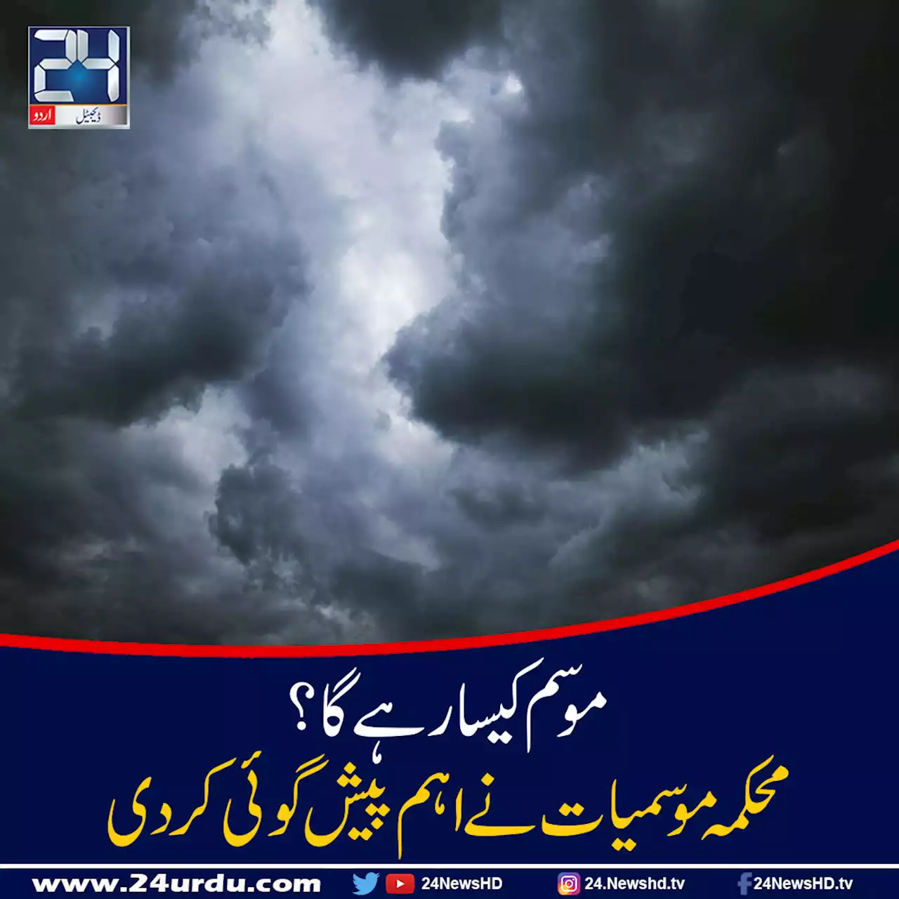موسم کیسا رہے گا؟ محکمہ موسمیات نے اہم پیش گوئی کردی
