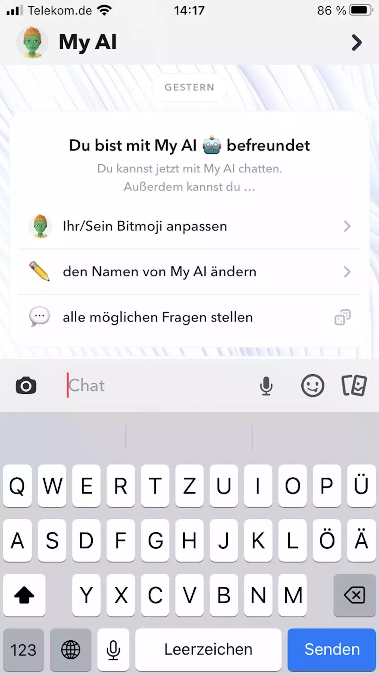 Snapchats My AI: der Chatbot, der sich unter die Freunde mischt