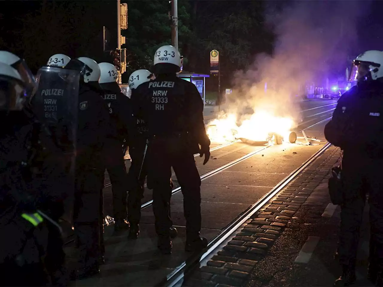 Far-left protesters clash with German police in Leipzig after trial verdict