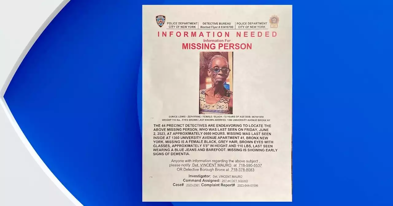 Eunice Lewis-Zephyrine, 72, missing since Friday morning in the Bronx