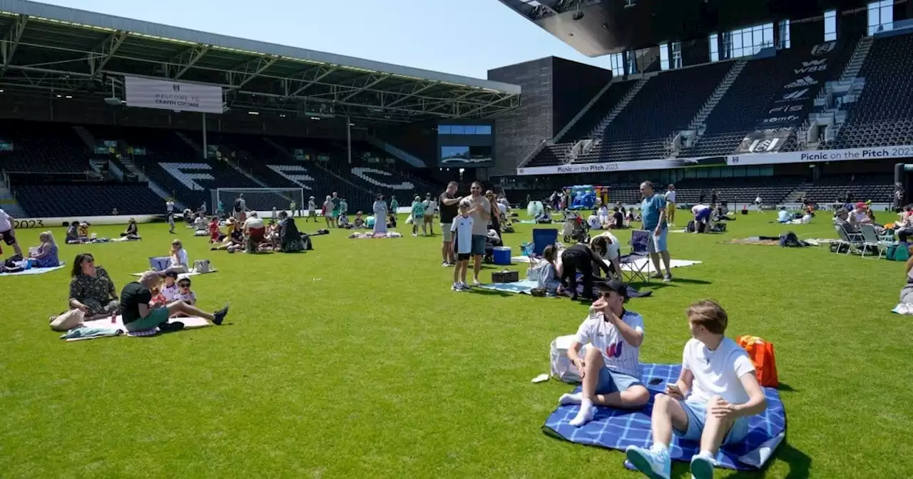 La llamativa y curiosa iniciativa del Fulham: hicieron un pícnic sobre el césped con los hinchas