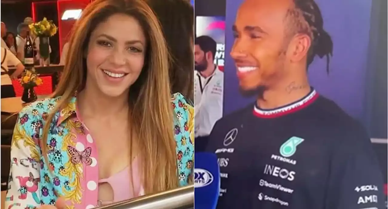 Shakira, de vuelta en Barcelona, pero ¡para apoyar a Lewis Hamilton!