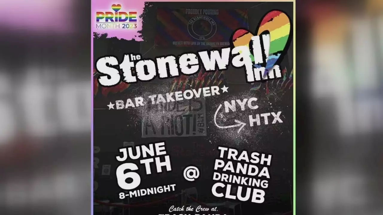 PRIDE: Stonewall Inn pop-up coming to Houston bar for one night