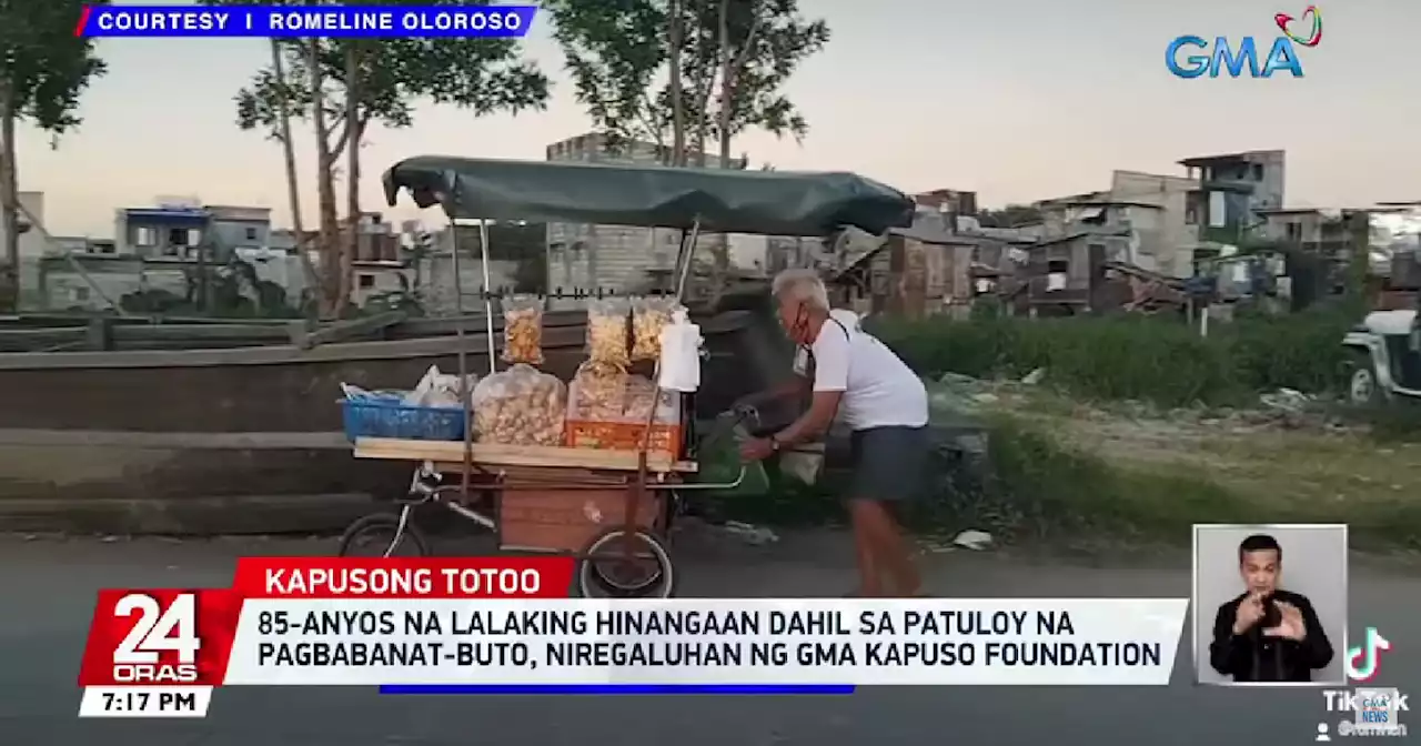 85-year-old vendor receives early Father's Day gift from GMA Kapuso Foundation