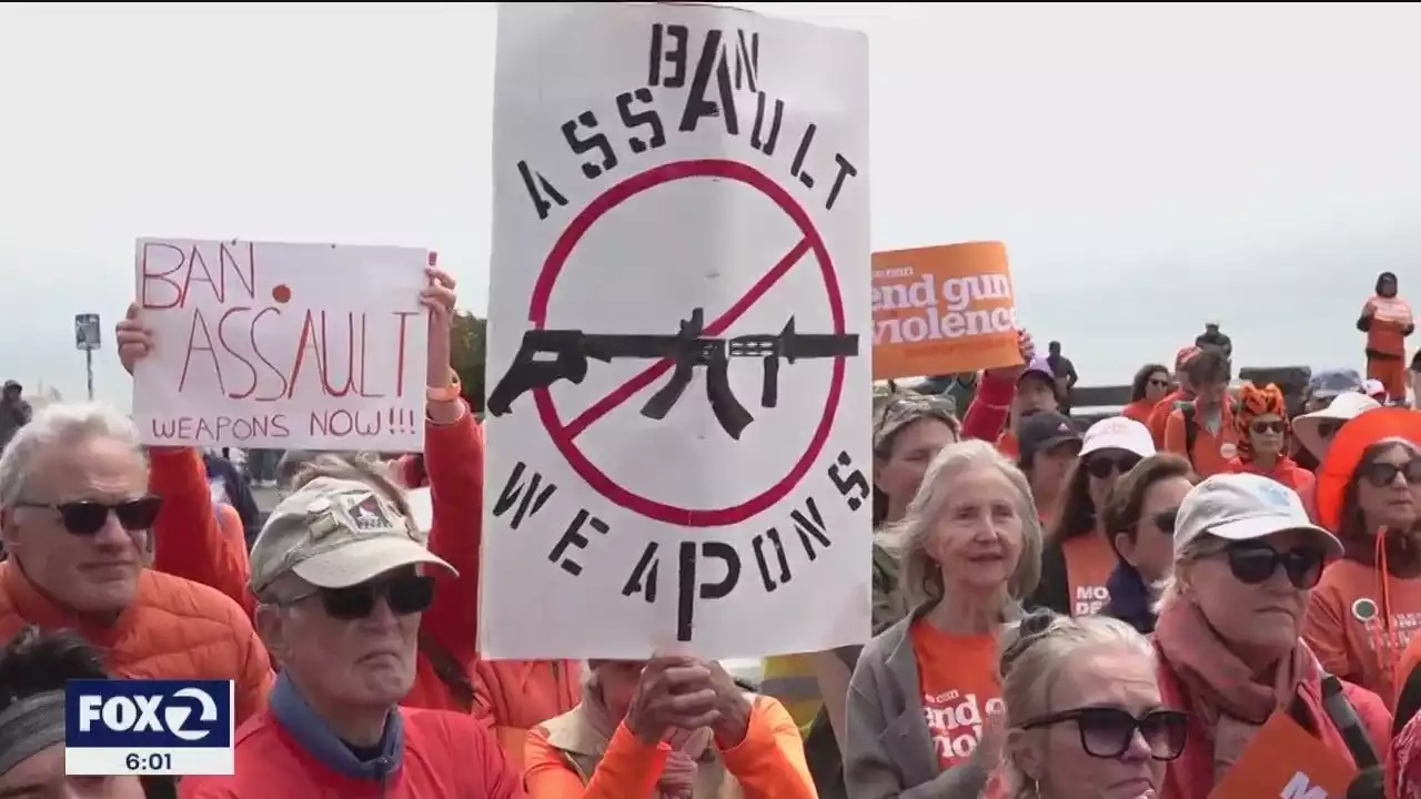 Protesters march across Bay Area bridge for National Gun Violence Awareness day