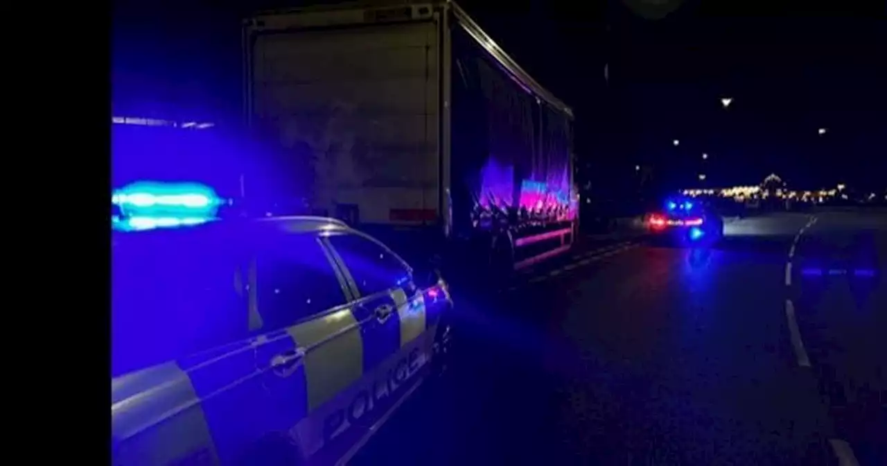 Lorry driver 'high on cocaine' arrested after nearly crashing into person