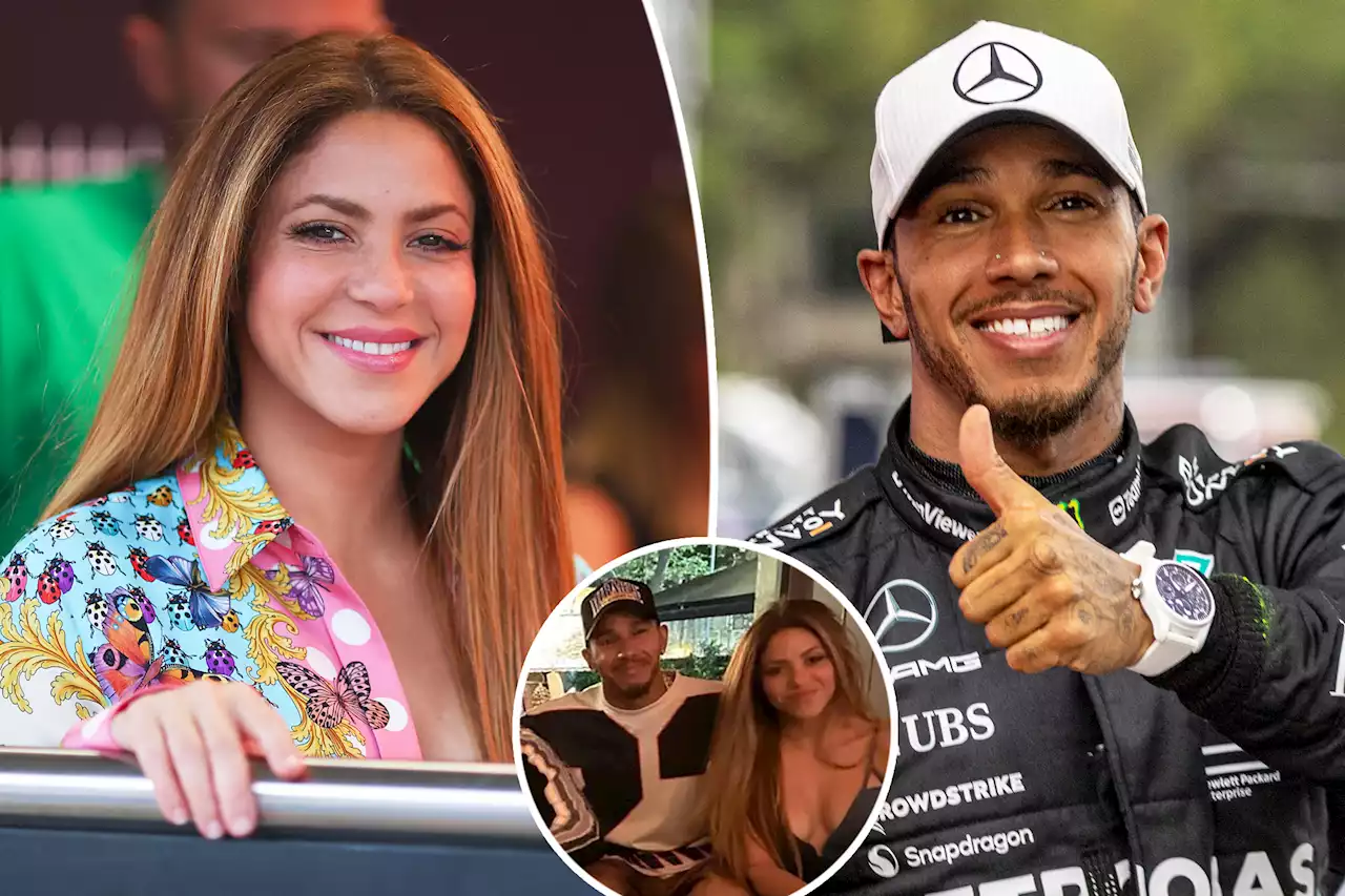 Shakira cozies up to F1 driver Lewis Hamilton at dinner in Barcelona