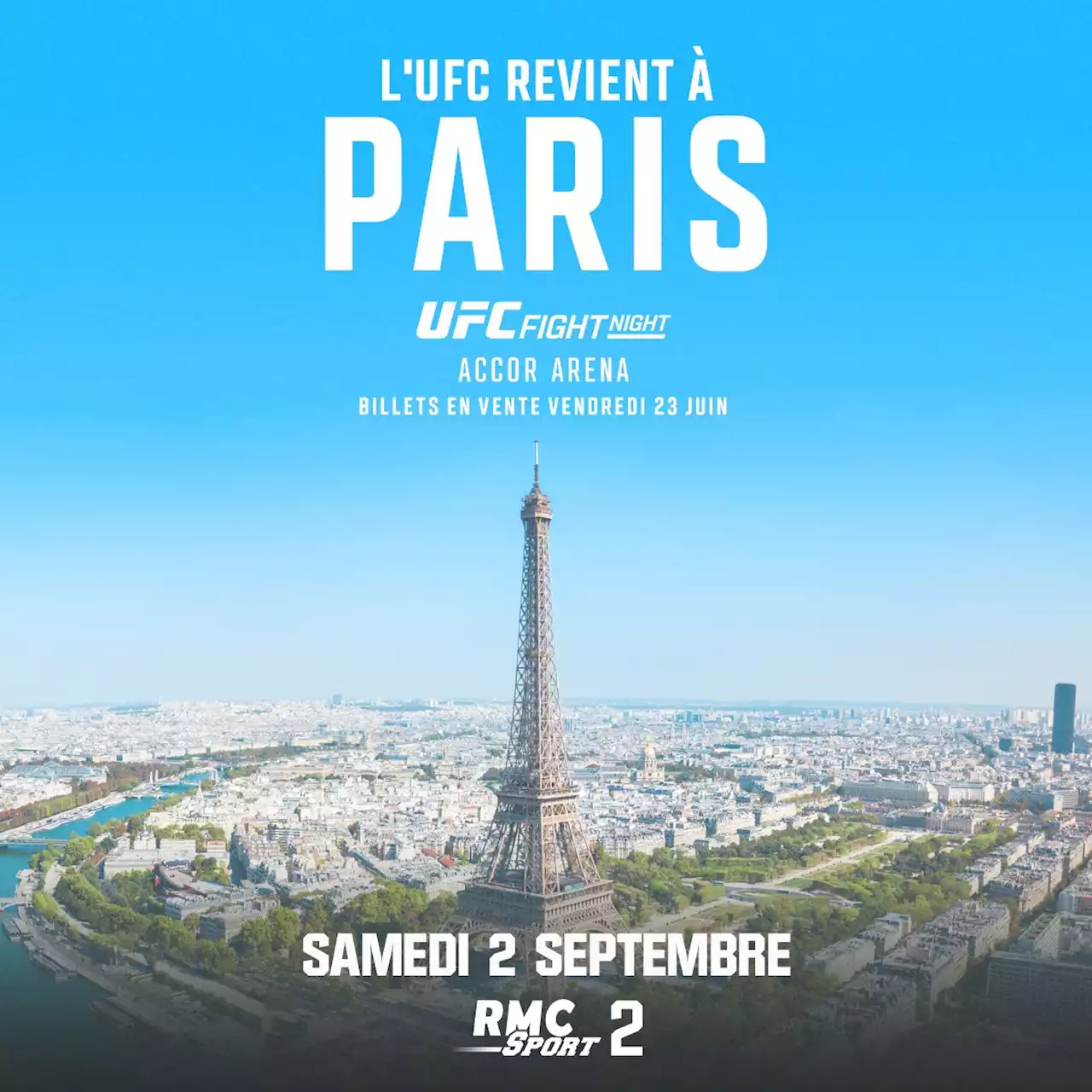 MMA: c’est officiel, l’UFC revient à Paris le 2 septembre!