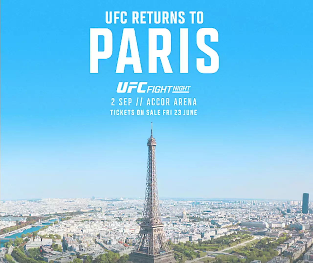 UFC Announces Return to Paris on Sept. 2