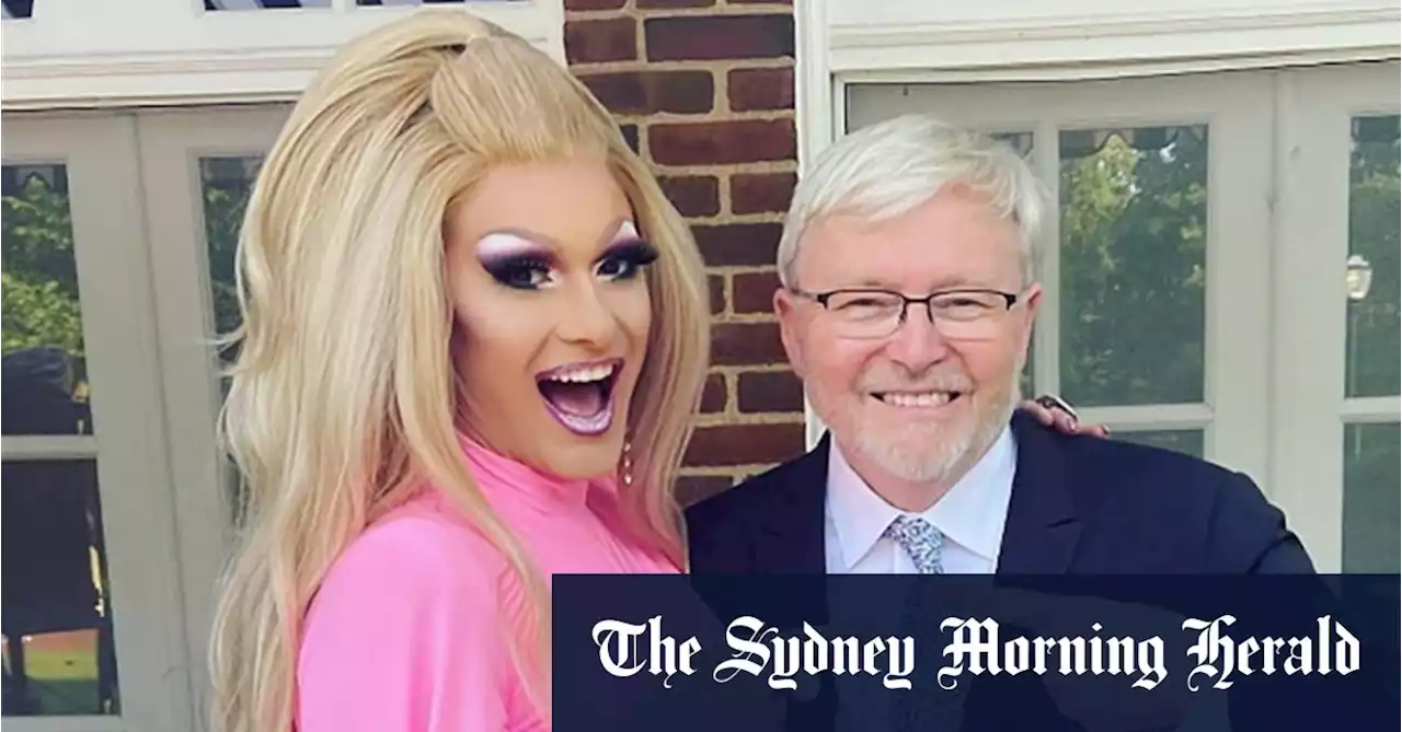 Kevin Rudd shows Pride as dark clouds shadow rainbow celebrations