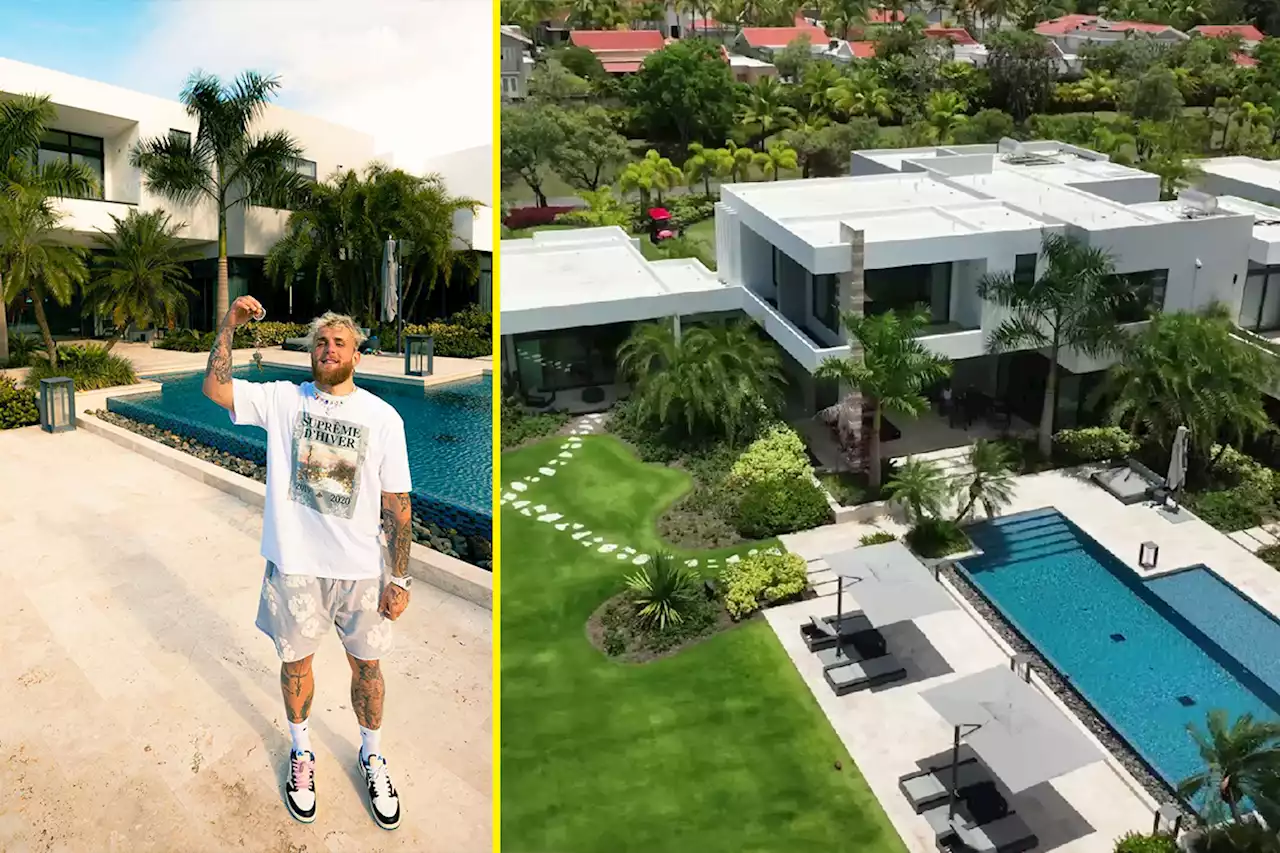 Jake Paul shows off stunning £13m mansion which features 'biggest TV in Puerto Rico'