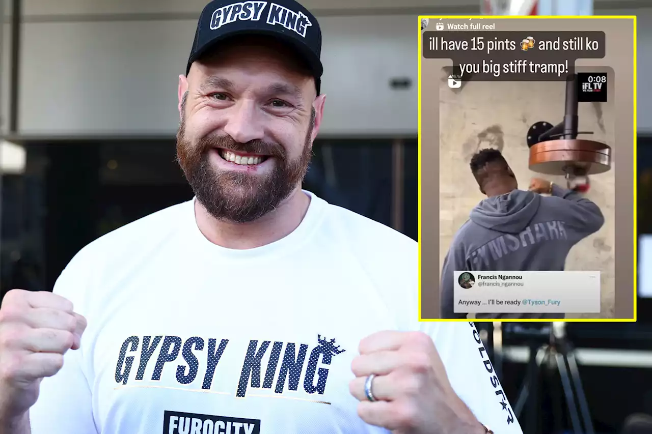 Tyson Fury says he could knock Francis Ngannou out after 15 pints in cheeky dig