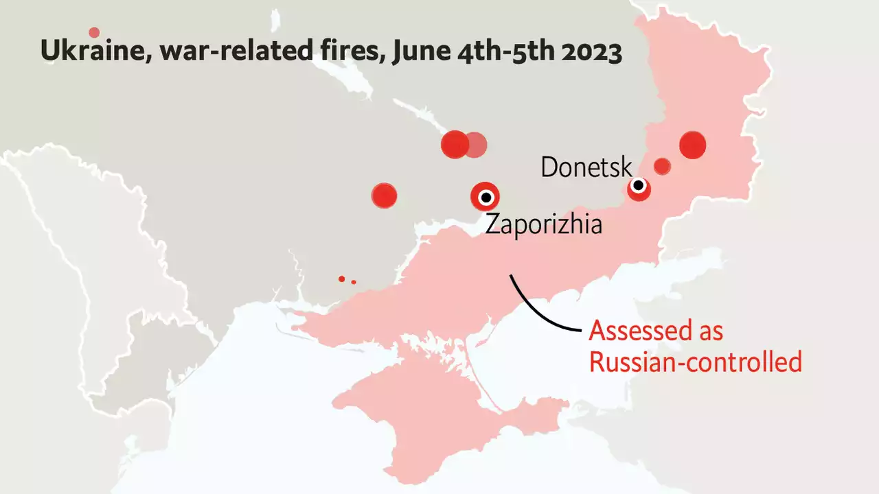 Ukrainian advances on Donetsk and Zaporizhia can be seen from space