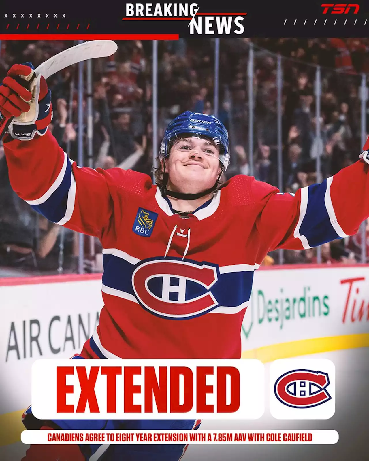 Montreal Canadiens sign F Cole Caufield to eight-year extension | TSN