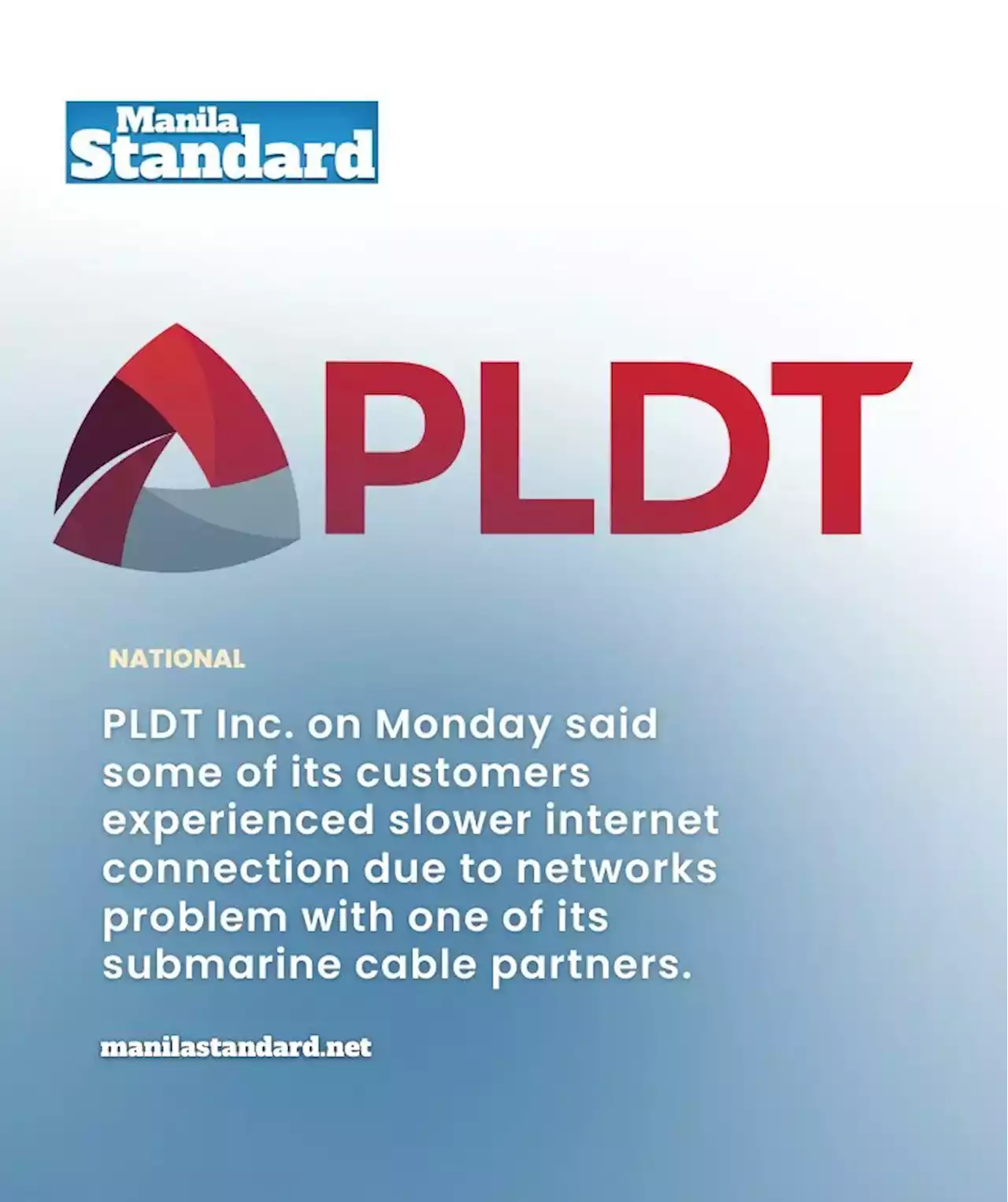 Submarine cable woes slow PLDT internet services