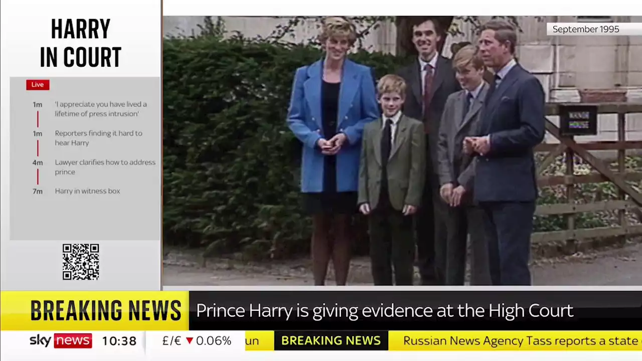 Prince Harry court case - latest: 'Softly spoken' Harry giving evidence in High Court
