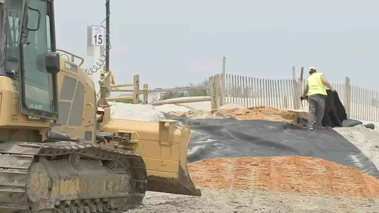 Crews fix beach erosion for second time this season in North Wildwood