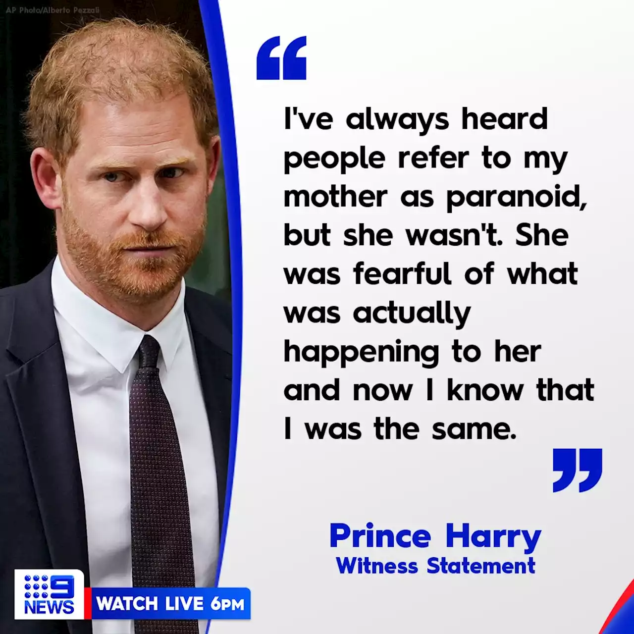 Some of the key quotes from Prince Harry's witness statement