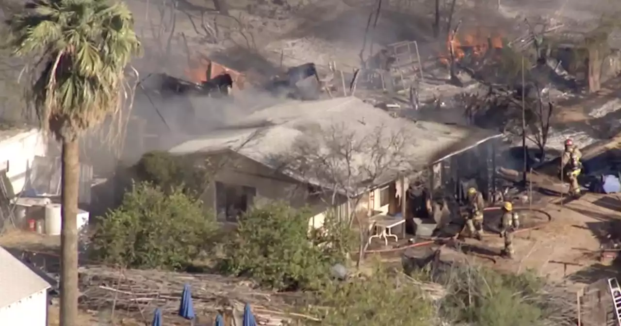 Phoenix firefighters battle house fire near 16th Street and Oak