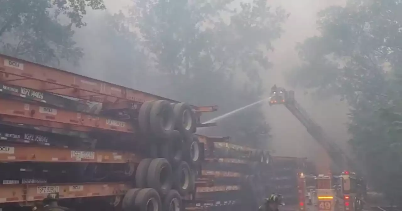 Extra-alarm fire under control near pallet company, shipping storage yard in Back of the Yards