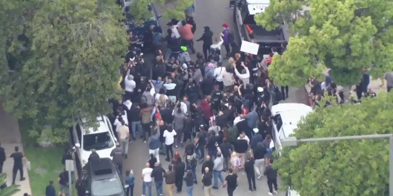 Protesters brawl as California school district decides whether to recognize Pride Month