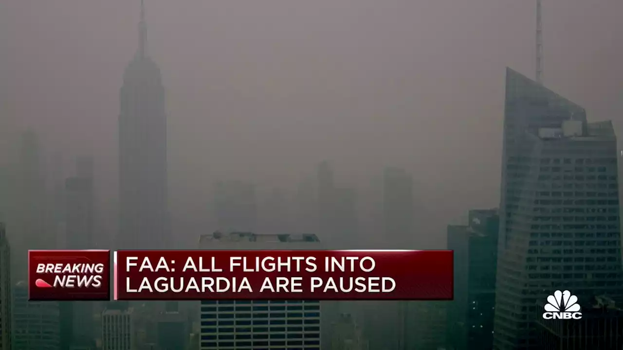 New York-area flights delayed as Canada wildfire smoke cuts visibility