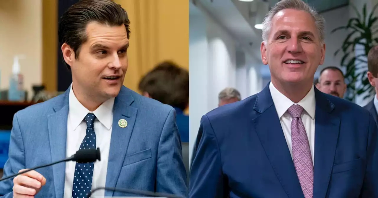 Gaetz says McCarthy has to be 'monogamous' with Freedom Caucus or Democrats