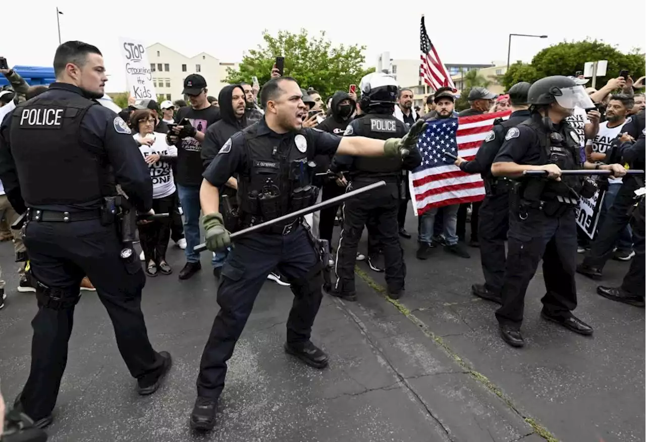 Protesters brawl as Southern California school district decides whether to recognize Pride Month